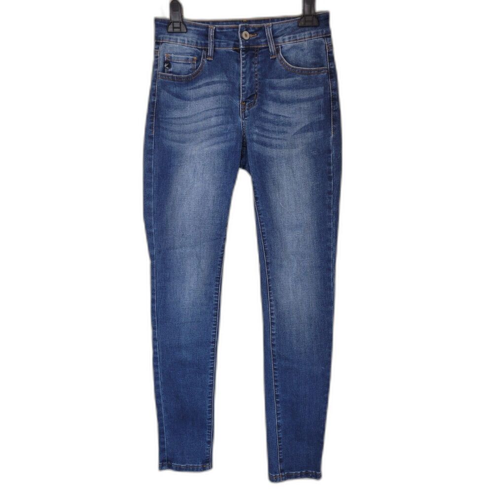 Kancan Dark Wash Mid Rise Skinny Jeans